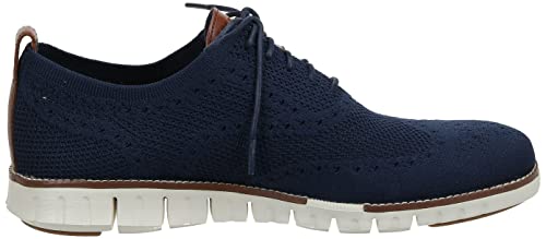 Cole Haan Men's Zerogrand Stitchlite Wingtip Oxford, Marine Blue/Ivory, 7 Medium US