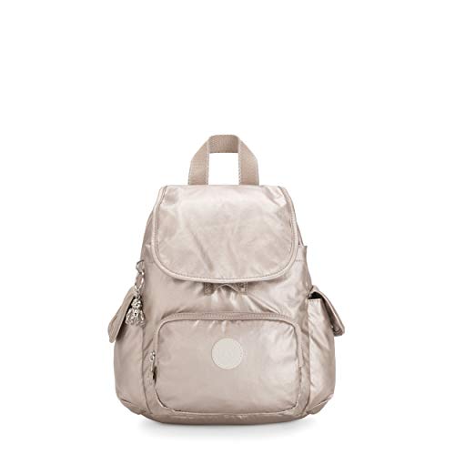 Kipling Women's City Pack Mini Backpack, Lightweight Versatile Daypack, School Bag, Metallic Glow