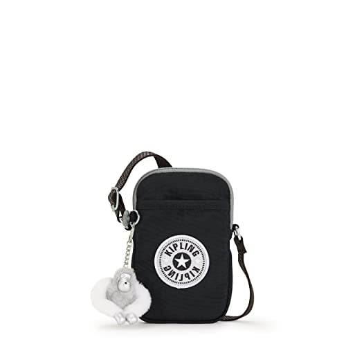 Kipling Women's Tally Minibag, Lightweight Crossbody Mini, Nylon Phone Bag, True Black Fun