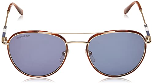 Lacoste Men's L102SND Oval Sunglasses, Gold, 51 mm