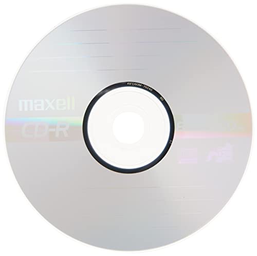 Maxell MAX648250 Branded CD Recordable Media, CD-R, 48x, 700 MB, 50 Pack Spindle for Most CD Recorders 40X Speed Certified Recording Silver