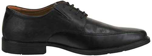 Clarks mens Tilden Walk Oxford, Black Leather, 9.5 US