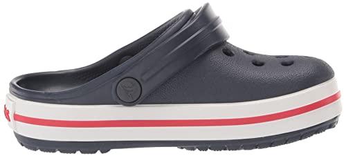 Crocs Unisex-Child Crocband Clogs (Little Kid/Big Kid), Navy/Red, 2 Little Kid
