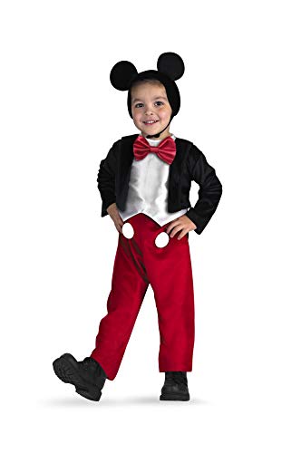 Disguise Deluxe Kids Dinsey Mickey Mouse Costume,Black size L/G(4-6)