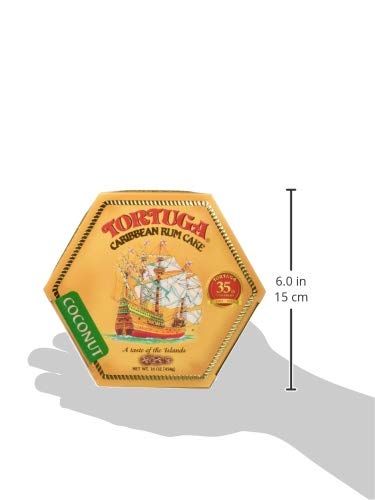 TORTUGA Caribbean Coconut Rum Cake - 16 oz Rum Cake - The Perfect Premium Gourmet Gift for Gift Baskets, Parties, Holidays, and Birthdays