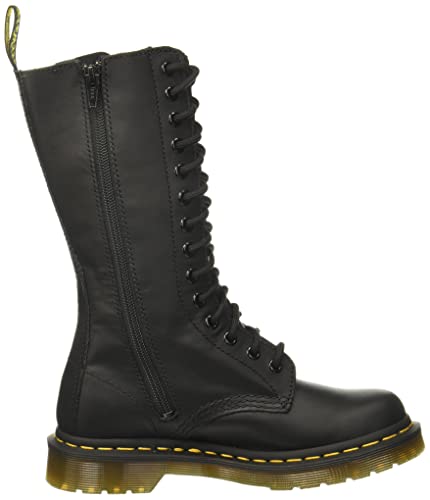 Dr. Martens womens 1914 Vonda Combat Boot, Black Softy T, 5 US