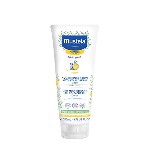 Mustela Baby Nourishing Lotion â€“ Daily Body Lotion for Dry Skin - with Natural Avocado, Cold Cream and Beeswax - 6.76 fl. oz. (Pack of 1)