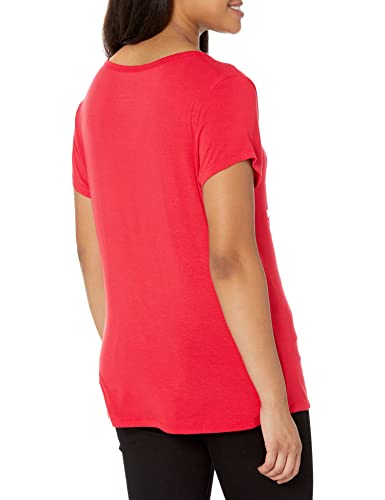 Ultra Game -NBA Toronto Raptors Womens Box Out Varsity Stripe Tee Shirt, Team Color, X-Large