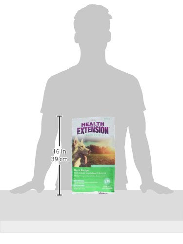 Health Extension Dry Dog Food, Natural Food with Added Vitamins and Minerals, Suitable for All Puppies, Include Duck Recipe with Whole Vegetable and Berries (4 Pound)