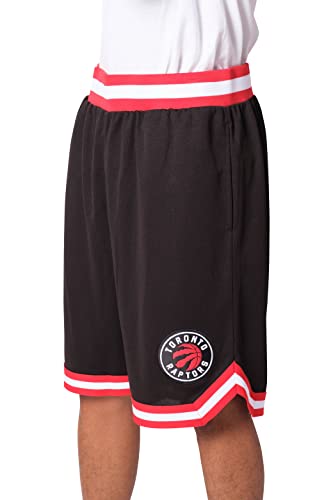 Ultra Game NBA Toronto Raptors Mens Woven Basketball Shorts, Team Color, Small