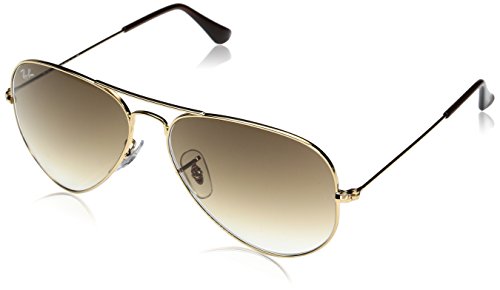 Ray-Ban Aviator Classic, Antique Gold/ Crystal Green, One Size