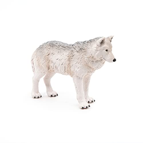 Papo -Hand-Painted - Figurine -Wild Animal Kingdom - Polar Wolf -50195 -Collectible - for Children - Suitable for Boys and Girls- from 3 Years Old