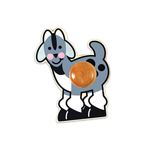 Melissa and Doug Farm Animals Jumbo Knob Wooden Puzzle - Wooden Peg Chunky Baby Puzzle, Preschoool Learning, Knob Puzzle Board For Toddlers Ages 1+