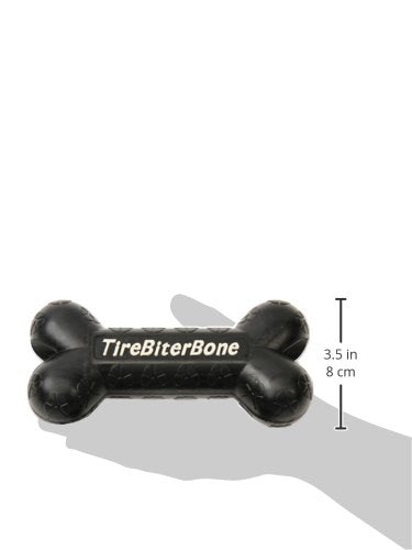 Mammoth TireBiterII Bone with Treat Station – Natural Rubber Dog Toys for Extreme Chewers – Dog Toys for Extra Long Interactive Play – Aggressive Chewer Toys for Dogs - Large 7.25