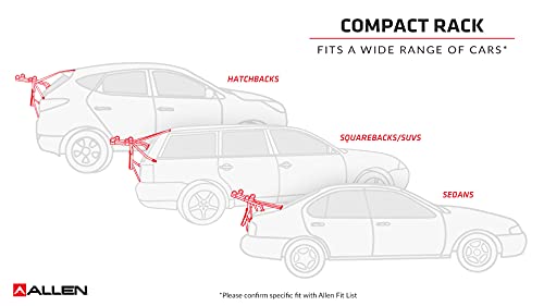 Allen Sports Ultra Compact Folding 1-Bike Trunk Mount Rack, Model MT1-B, Gray powder coated