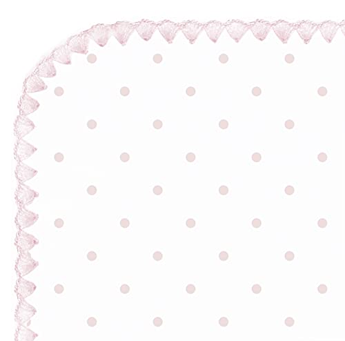 SwaddleDesigns Large Receiving Blanket, Ultimate Swaddle for Baby Boys, Girls, Softest US Cotton Flannel, Best Shower Gift, MADE in USA, Pastel Pink Polka Dots, Mom’s Choice Winner