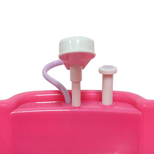 JC Toys Adorable Lil' Cutesies Bathtub with Shower for 24 months and up, Fits Most Dolls Up to 10' , Pink