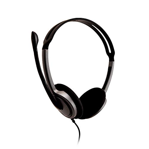 V7 HA212 Lightweight Stereo Headset with Microphone - Black and Grey