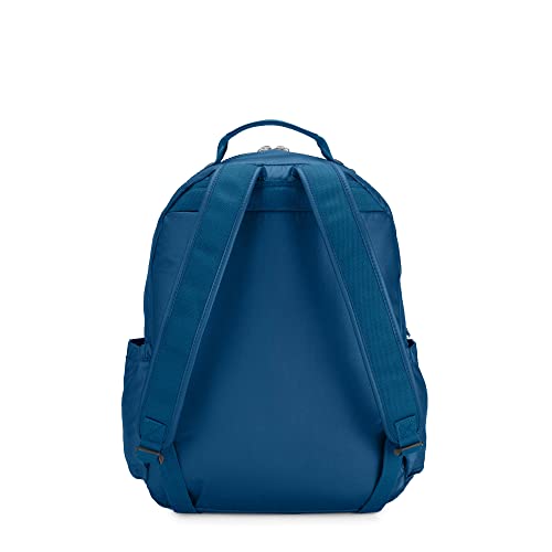 Kipling Women's Seoul 15' Device Backpack, Durable, Roomy with Padded Shoulder Straps, School Bag, Dynamic Beetle, 13.75''L x 17.25''H x 8''D