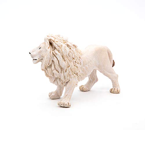 Papo -hand-painted - figurine -Wild animal kingdom - White Lion -50074 -Collectible - For Children - Suitable for Boys and Girls- From 3 years old