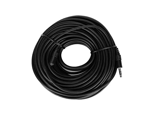 Monoprice Stereo Extension Cable - 75 Feet - Black | 3.5mm Plug/Jack Male/Female