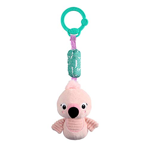 Bright Starts Chime Along Friends On-the-Go Take-Along Toy - Flamingo, Ages Newborn +