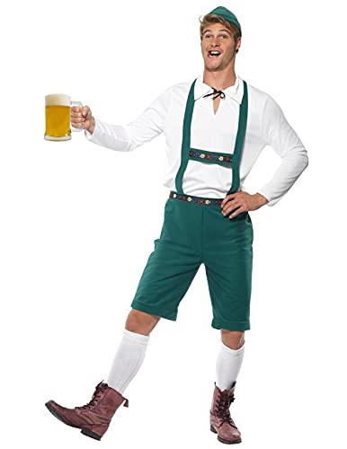 Smiffys men Oktoberfest Adult Sized Costume, Green, L - US Size 42 -44