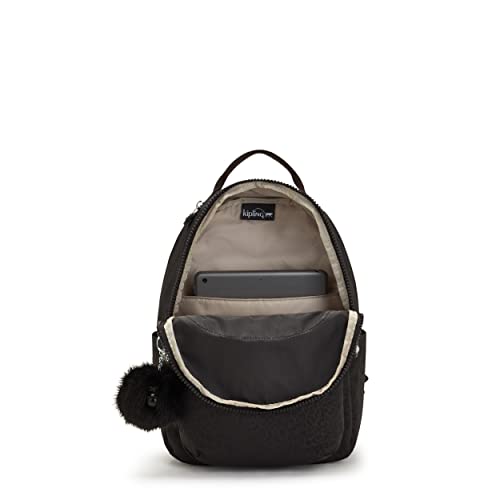Kipling Women's Seoul Small Backpack, Durable, Padded Shoulder Straps with Tablet Sleeve, School Bag, Shimmerin Spot, 10''L x 13.75''H x 6.25''D
