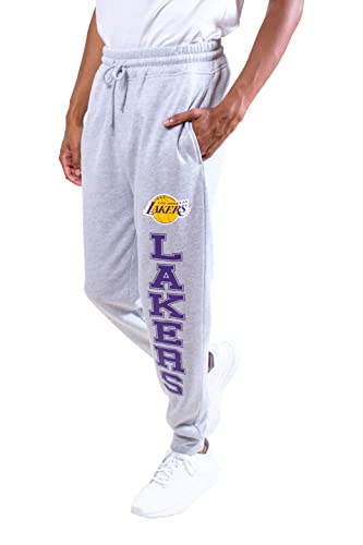 Ultra Game NBA Men's Soft Team Jogger Sweatpants, Heather Gray, XX-Large