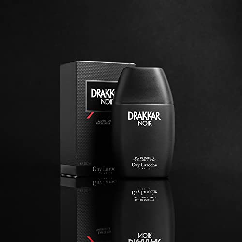 Drakkar Noir By Guy Laroche - Original Vintage Designer Fragrance Blend For Men - Fresh, Classic Men’s Evening Scent - Long Lasting Amber Fougere Aroma With Spicy Citrus Notes - 6.7 Oz EDT Spray