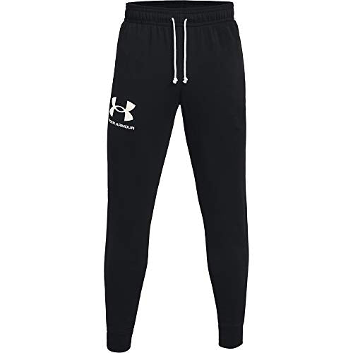 Under Armour Mens Rival Terry Joggers , Black (001)/Onyx White , X-Large