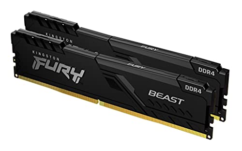 Kingston FURY Beast 64GB (2x32GB) 2666MHz DDR4 CL16 Desktop Memory Kit of 2 KF426C16BBK2/64, Black
