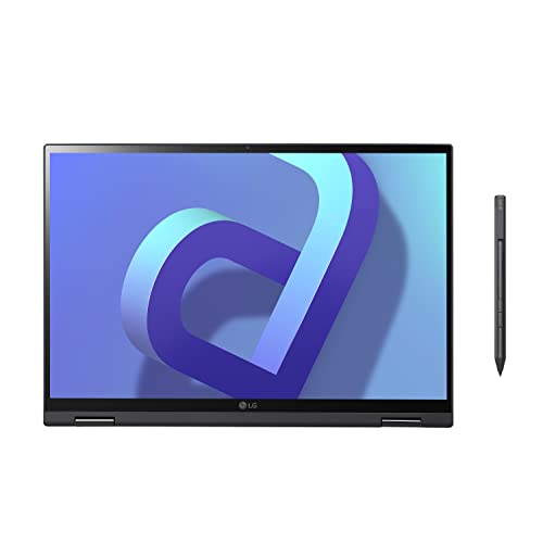 LG gram (2022) 14T90Q 2-in-1 Tablet Laptop, 14' (1920 x 1200) IPS Display, Intel Evo 12th Gen i7 1260P Processor, 16GB LPDDR5, 1TB NVMe SSD, FHD Webcam, WiFi 6E, Thunderbolt 4, Windows 11, Black