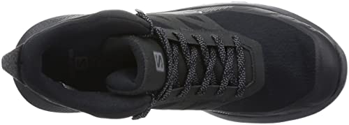 Salomon Men's OUTPULSE Mid Gore-Tex Hiking Boots for Men, Black/Ebony/Vanilla Ice, 8.5