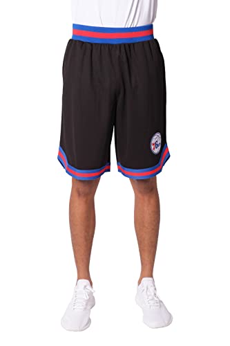Ultra Game NBA Philadelphia 76ers Mens Woven Basketball Shorts, Team Color, Small