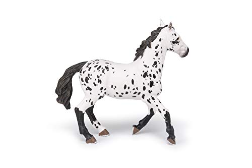 Papo - Hand-Painted - Figurine - Horses,Foals and Ponies - Black Appaloosa Horse Figure-51539 - Collectible - for Children - Suitable for Boys and Girls - from 3 Years Old
