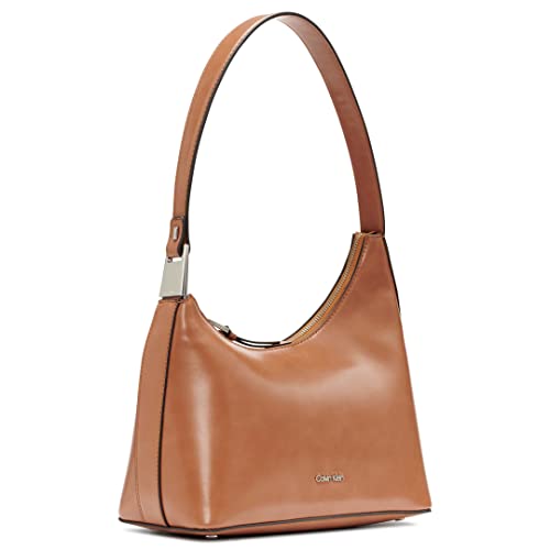 Calvin Klein Holly Top Zip Shoulder Bag, Caramel,One Size