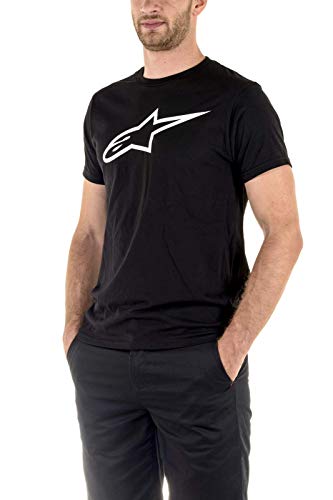 ALPINESTARS Men's Ageless Classic T-Shirt, Black/White, Medium