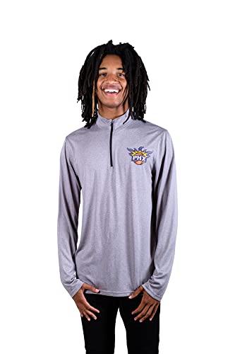 Ultra Game NBA Men's Quarter Zip Long Sleeve Pullover T-Shirt