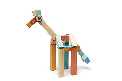 42 Piece Tegu Magnetic Wooden Block Set, Sunset, 1-99 years old