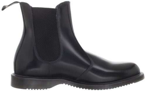 Dr. Martens Women's Leather Flora Chelsea Boot, Black, 7