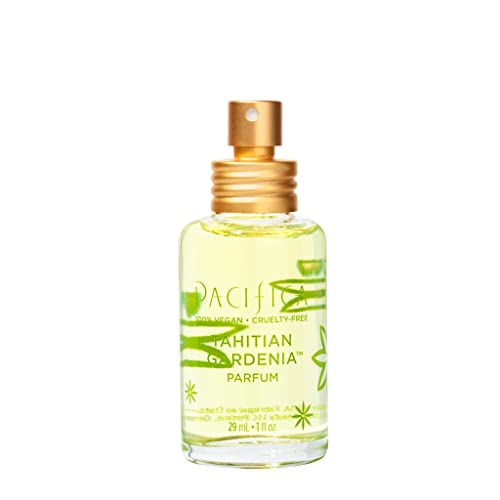 Pacifica Beauty, Tahitian Gardenia Clean Fragrance Spray Perfume, Made with Natural and Essential Oils, Citrus Gardenia and Jasmine Scent, Vegan + Cruelty Free, Phthalate-Free, Paraben-Free Gifts for Her