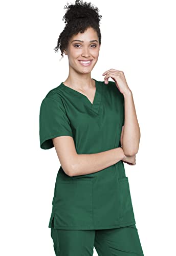 Cherokee Men and Women S Scrubs Set Workwear Originals Top and Pant WW530C, Hunter