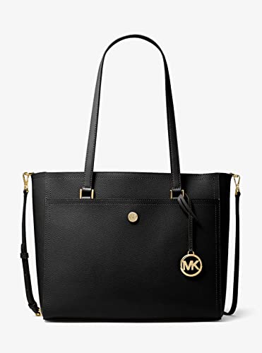 MICHAEL Michael Kors Maisie Large Pebbled Leather 3-IN-1 Tote Bag (Black)