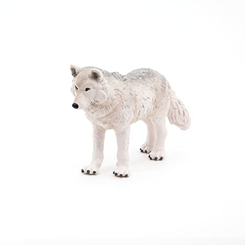 Papo -Hand-Painted - Figurine -Wild Animal Kingdom - Polar Wolf -50195 -Collectible - for Children - Suitable for Boys and Girls- from 3 Years Old