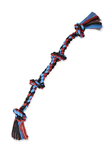 Mammoth Flossy Chews Color Rope Tug – Premium Cotton-Poly Tug Toy for Dogs – Interactive Dog Rope Toy – Tug Dog Chew Toy