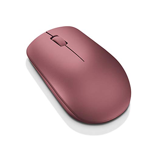 Lenovo 530 Full Size Wireless Computer Mouse for PC, Laptop, Computer with Windows - 2.4 GHz Nano USB Receiver - Ambidextrous Design - 12 Months Battery Life - Cherry Red