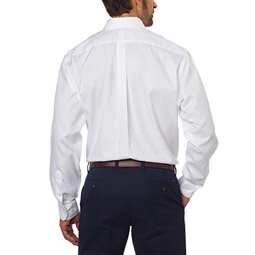 Kirkland Signature Men's Traditional Fit Button Down Dress Shirt, White (19 Neck, 37 Sleeve)