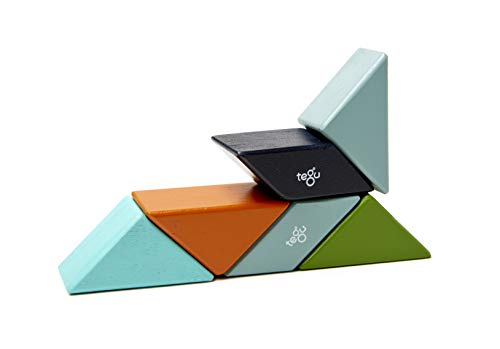 6 Piece Tegu Pocket Pouch Prism Magnetic Wooden Block Set, Nelson