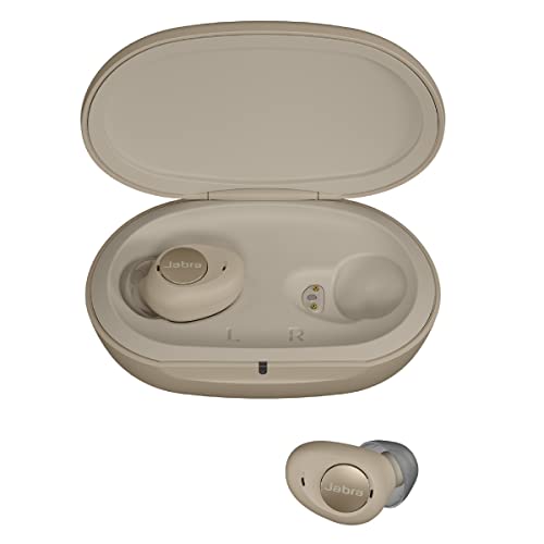 Jabra Enhance Plus Self-Fitting OTC Rechargeable Hearing Aids for Advanced Hearing Enhancement, Music and Calls – 4 Mics and Powerful Speakers – Gold Beige